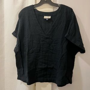 Universal Thread Women’s Black Linen Tee - Size XXL